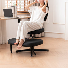 Load image into Gallery viewer, Cross Legged Chair with Back Support,Versatile Kneeling Chair for Home and Office, Seat Angle Adjustable, Black