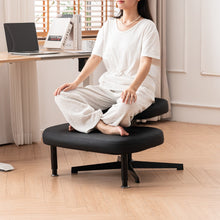 Load image into Gallery viewer, Cross Leg Chair with Wheels, Ergonomic Kneeling Chair with Adjustable Tilt Angle,Black