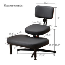 Load image into Gallery viewer, Cross Legged Chair with Back Support,Versatile Kneeling Chair for Home and Office, Seat Angle Adjustable, Black