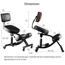 Load image into Gallery viewer, Balance Chair with Backrest,Kneeling Chair with Casters, Improve Sitting Posture with Adjustable Height & Angle,
