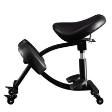 Load image into Gallery viewer, Ergonomic Kneeling Chair, Adjustable Desk Stool for Home and Office, Reduce The Pressure on Your Shins with Adjustable footrests,Brake Casters,Black