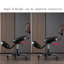 Load image into Gallery viewer, Kneeling Chair with Wood Back Support, Height and Angle Adjustable, Adjustable Stool for Home and Office with Saddle Seat for Better Posture,Black