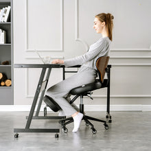 YOOMEMM Kneeling Chair Ergonomic for Office with Back Support,Walnut F