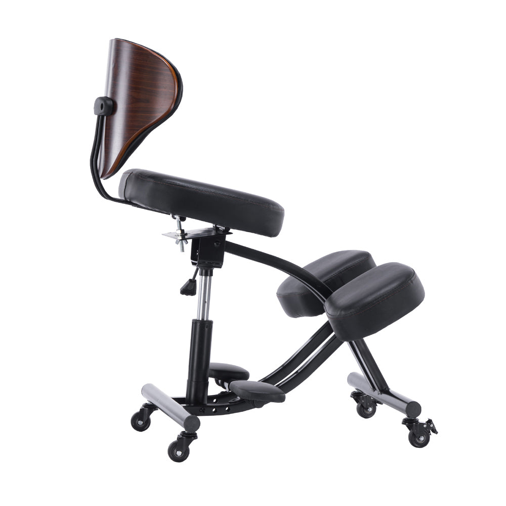 YOOMEMM Balance Chair with Backrest,Kneeling Chair with Casters, Improve  Sitting Posture with Adjustable Height & Angle, YDM-1458-2D